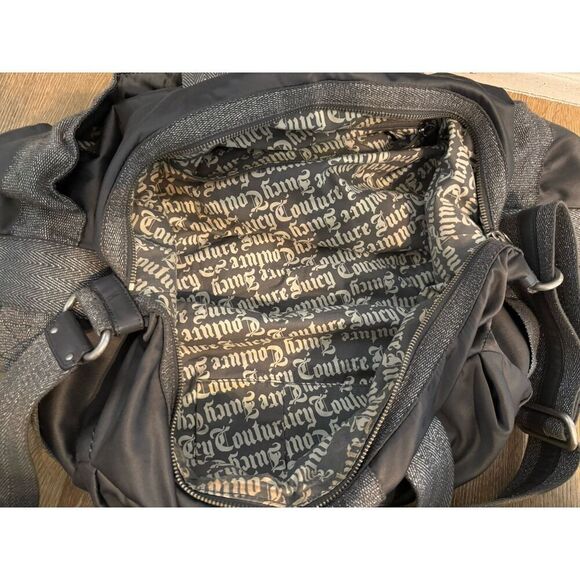 Y2K Juicy Couture Womens Gray Large Bag Over The Shoulder Satchel Travel - Picture 3 of 3